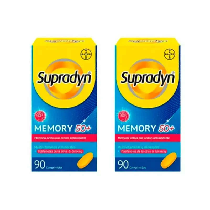 Supradyn Memory 50+ Vitaminen, mineralen en energie met ginseng, 2x90 tabletten