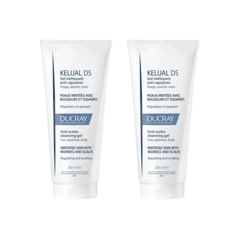 Ducray Kelual Ds gezichtsreinigingsgel, 2X200 ml