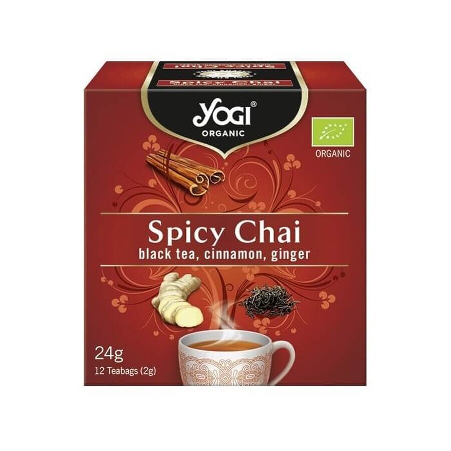 Spicy Chai Tea, 12 bags, Yogi Tea