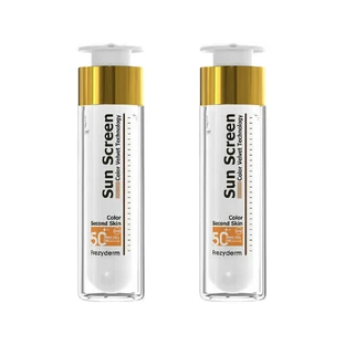 Frezyderm Sun Screen Color Velvet Waterproof Sun Cream For Face SPF50+ with Pigment 2x50ml