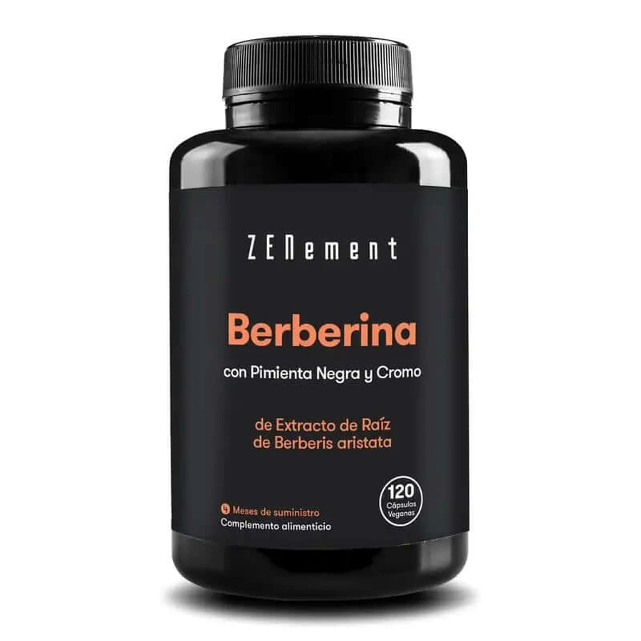 Zenement Berberine con pimienta negra y cromo, 120 cápsulas veganas