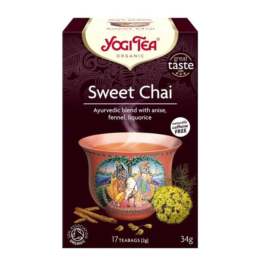 Sweet Chai Tea, 17 bags, Yogi Tea