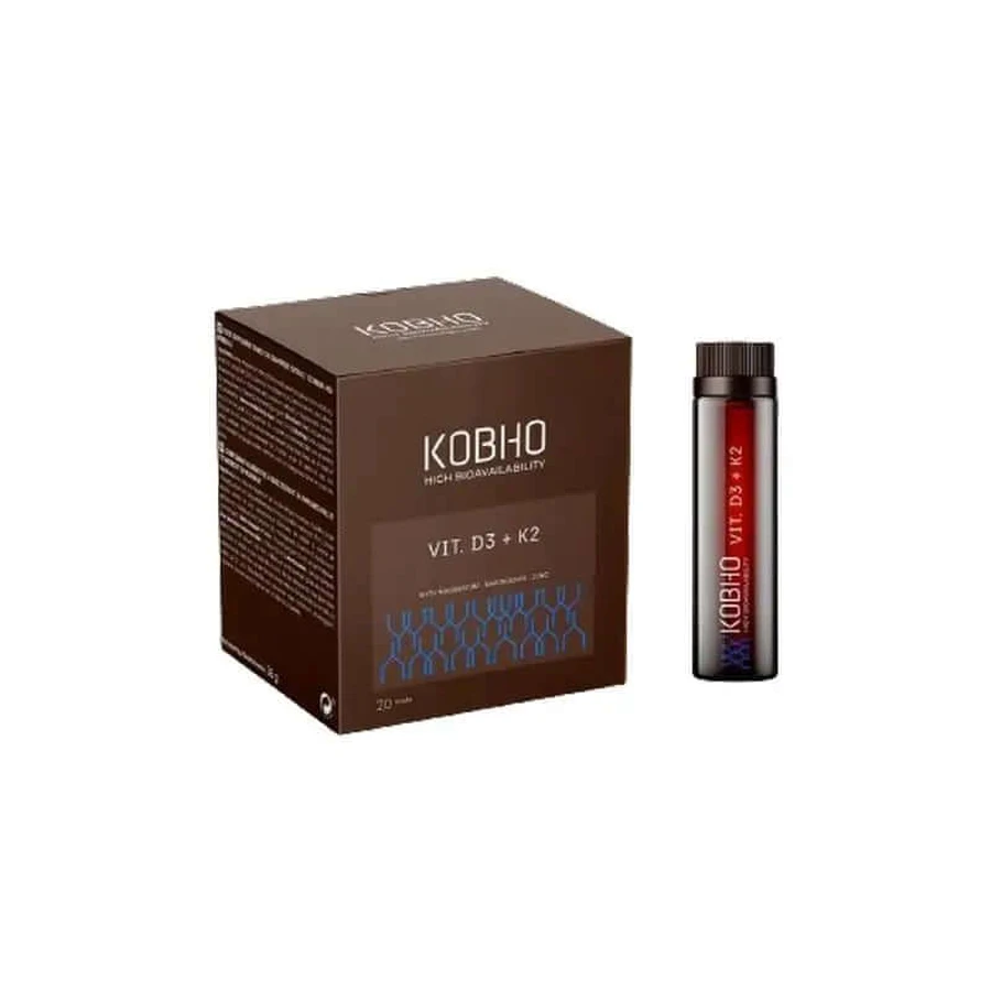 Kobho Labs Vitamina D3 + K2 Supliment, 20 fiole