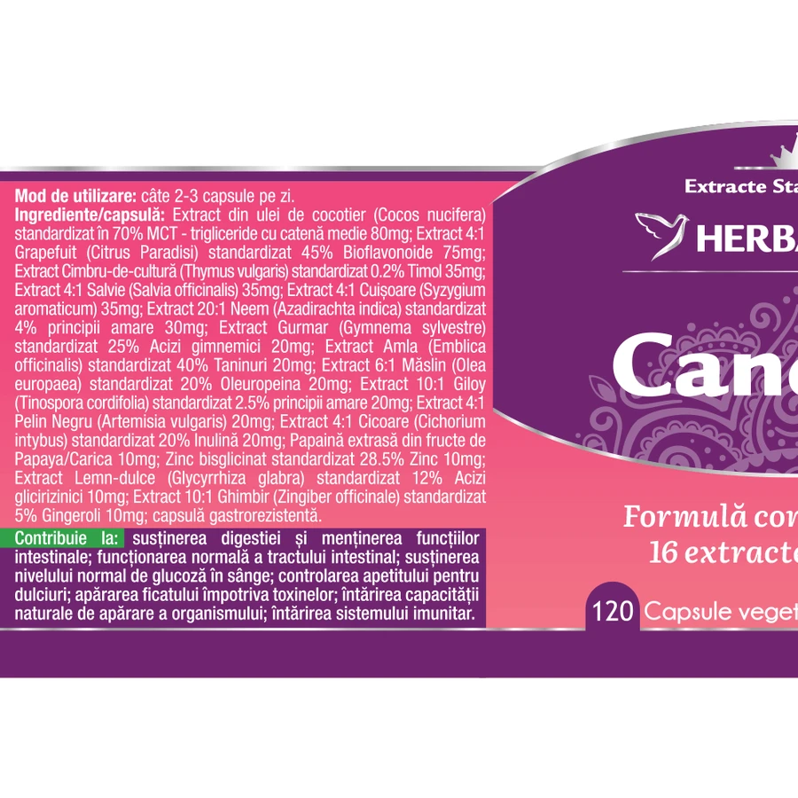Candida Free, 120 gélules, Herbagetica