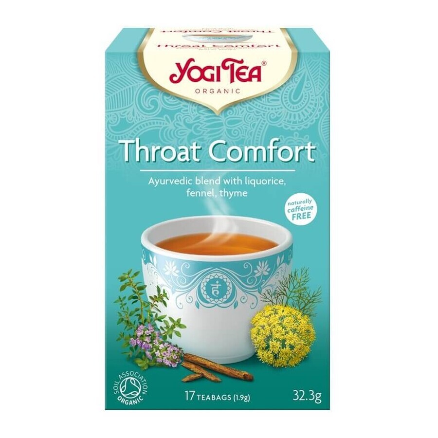 Keel Comfort Thee, 17 builtjes, Yogi Tea