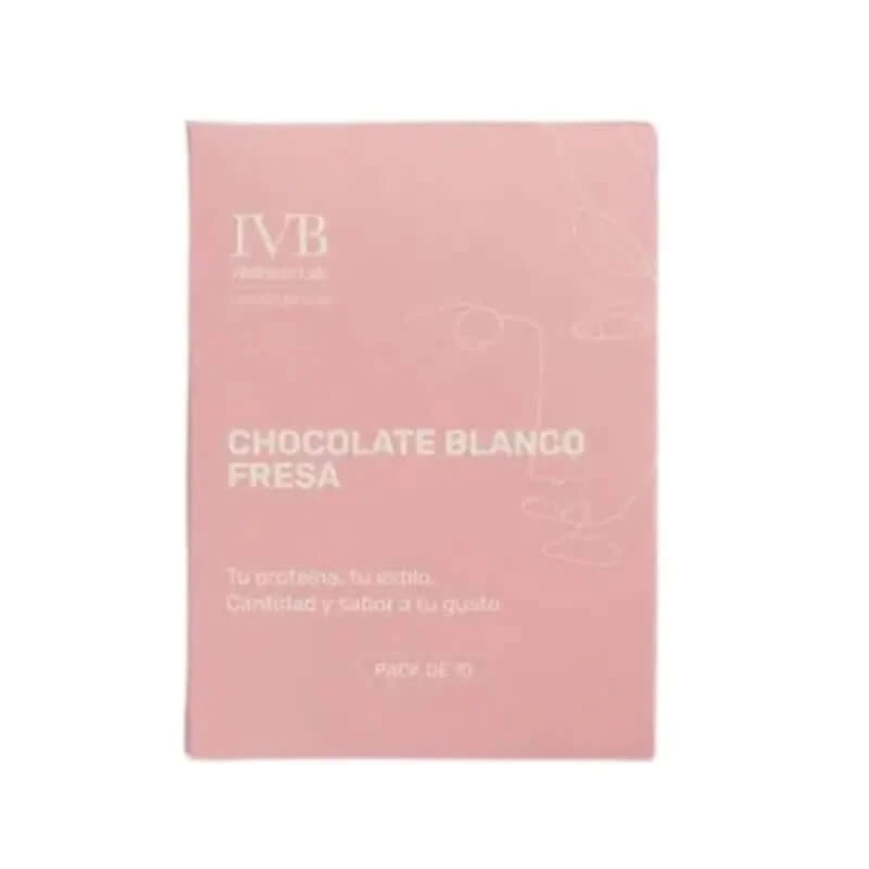 Ivb Wellness Lab Go&amp;Start Line Sticks Witte chocoladesticks - aardbeiensmaak, 10 sticks