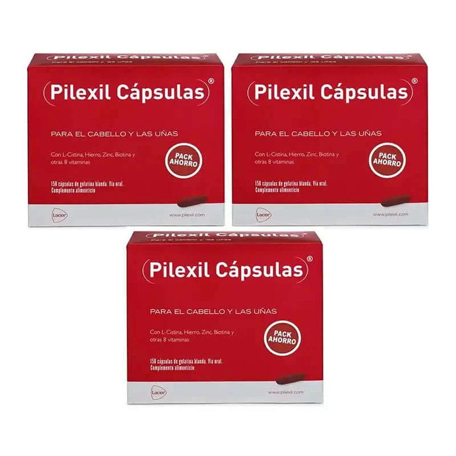 Pilexil Kapseln, Packung 3 x 150 Kapseln.