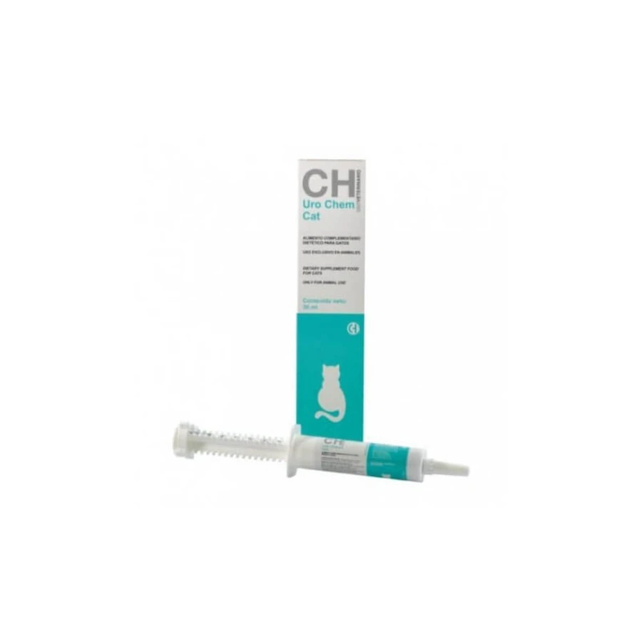 CHEMICAL IBERICA Uro Chem, Nahrungsergänzungsmittel für die Harnwege von Katzen, Flasche mit Applikator, 30ml Paste zum Einnehmen