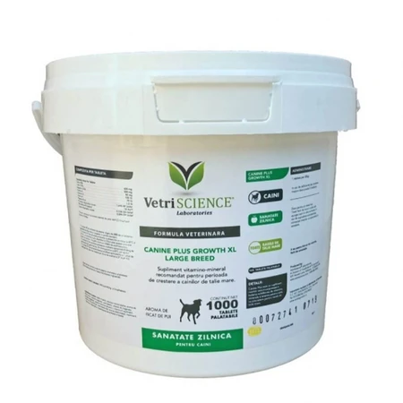 VETRI SCIENCE Canine Plus Growth XL, groeisupplementen voor honden, 1000tbl kauwtabletten