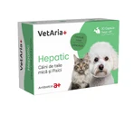 VETARIA+ Hepatic pour petits chiens, XS-S, supplément pour le système hépatique des chiens et des chats, Poulet, boîte, 30 gélules