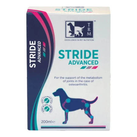 TRM Stride Advanced, XS-XL, Gelenksystemergänzung für Hunde, Flasche, 200ml orale Suspension