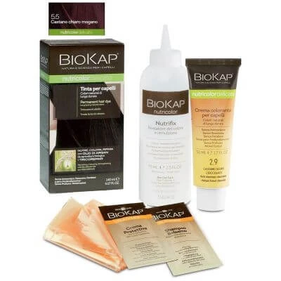 Biokap nutricolor delicate 5.50 lichtbruin mahonie kleurstof tube + flesje