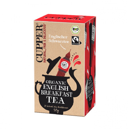 Thé écologique English Breakfast Cupper, 20 sachets, Allos Hof