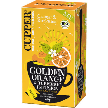 Ceai eco infuzie de portocale si turmeric Cupper, 20 plicuri, Allos Hof