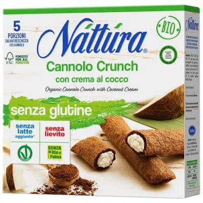 Nattura cannoli crunch met biologische kokosroom 5 stuks 25 g