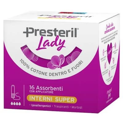 Lady presteril compact inwendige tampon super plus 16 stuks