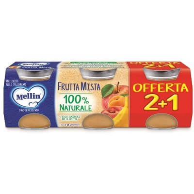 Gehomogeniseerd gemengd fruit Mellin 3 stuks 100 g