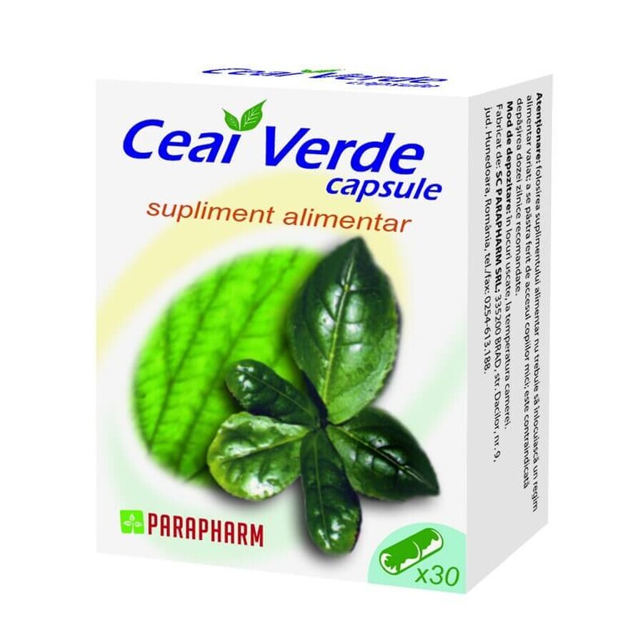 Tè verde, 30 capsule, Parapharm