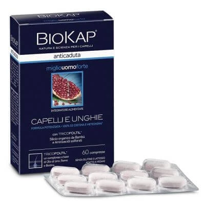 Biokap anti-haaruitval gierst man forte met trichofoltil 60 tabletten