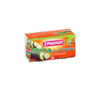Gehomogeniseerde erwten Plasmon Gehomogeniseerde erwten Courgettes 80 g x 2 stuks