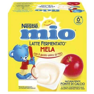 Mio snack gefermenteerde melk appel 4 stuks van 100 g elk