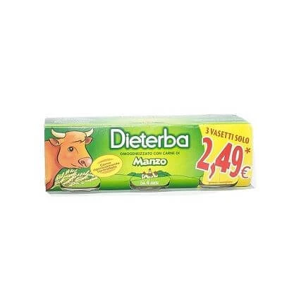 Dieterba gehomogeniseerd rundvlees 3 stuks 80 g