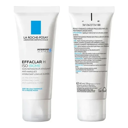 La Roche-Posay Effaclar H Iso-Biome crema hidratanta si calmanta pentru pielea grasa fragilizata, 40ml