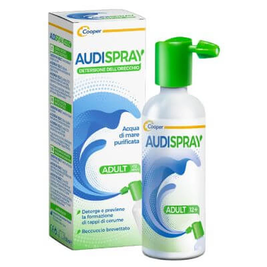 Audispray adult soluție hipertonică de apă de mare spray de curățare a urechii fără gaz 50 ml