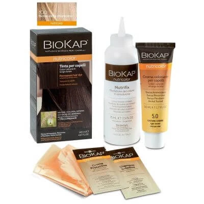 Biokap nutricolor 10.0 nieuwe extra lichtblonde kleurstof tube + flesje