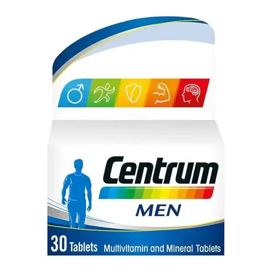 Centrum Men A to Z for Men Enhanced Formula, 30 comprimés, Gsk