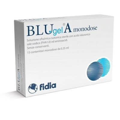 Single-dose blauwe gel oogdruppels 15 single-dose verpakkingen