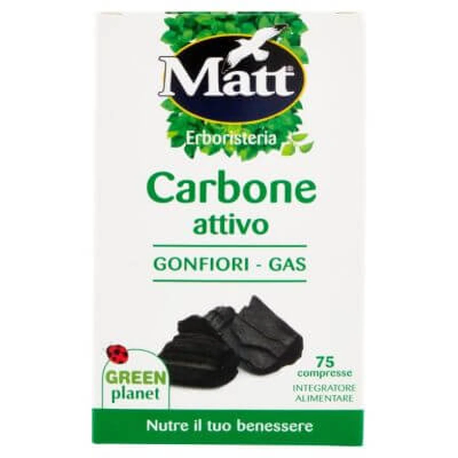 Matt herbalist actieve kool 75 tabletten