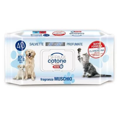 Dermacotton dierendoekjes wit muskus 40 stuks