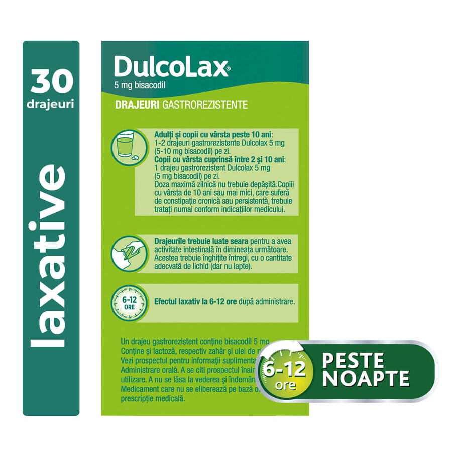 Dulcolax, 5 mg, 30 compresse gastroresistenti, Sanofi