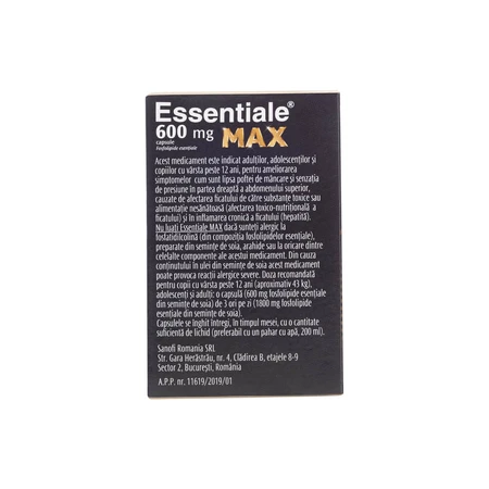Essentiale MAX 600 mg, 30 capsules, Sanofi