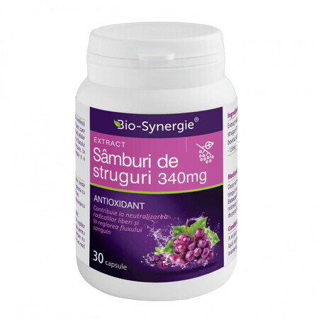 Extrait de pépins de raisin 340mg, 30 gélules, Bio Synergie