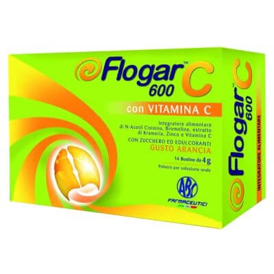 Flogar c 600 met vitamine c 14 sachets sinaasappelsmaak