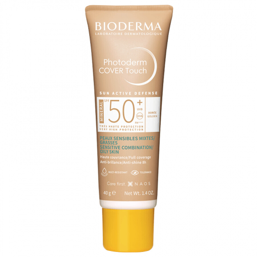 Bioderma Photoderm Fluid Cover Touch cu SPF50+ auriu , 40g