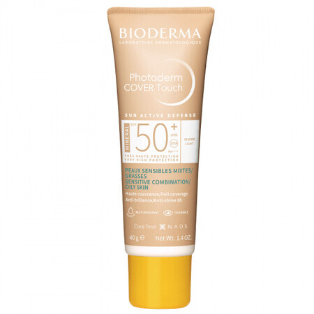 Photoderm Cover Touch Mineral Spf50+ Claire Bioderma 40g