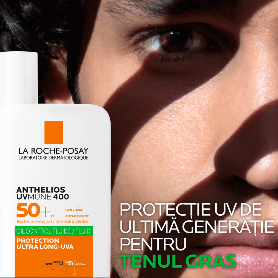 La Roche-Posay Anthelios Invisible Fluide sans parfum pour la protection solaire UVmune, SPF 50+, 50 ml