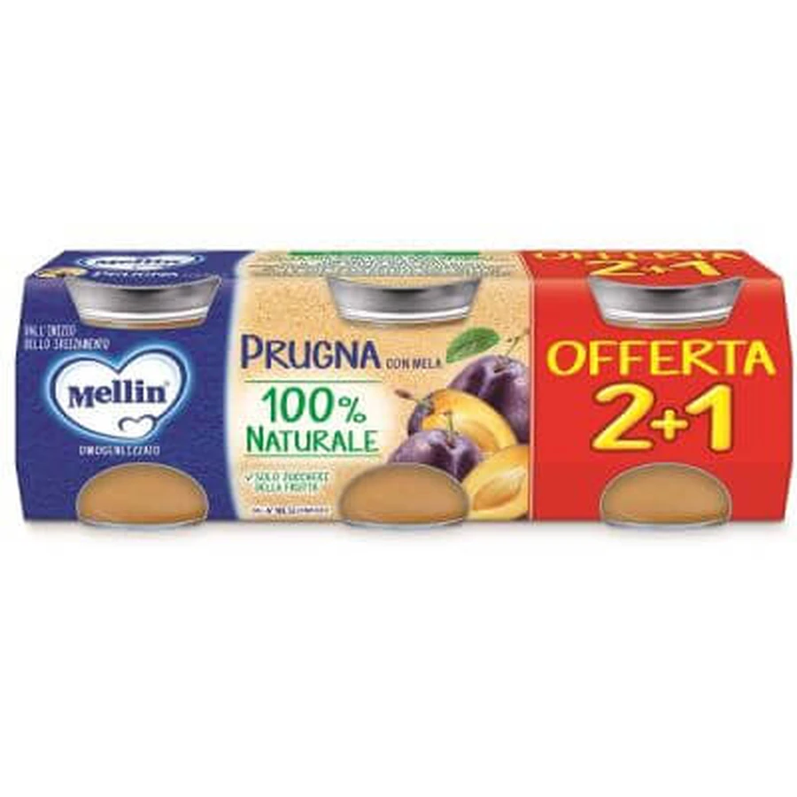 Gehomogeniseerde pruimen Mellin 3 stuks 100 g