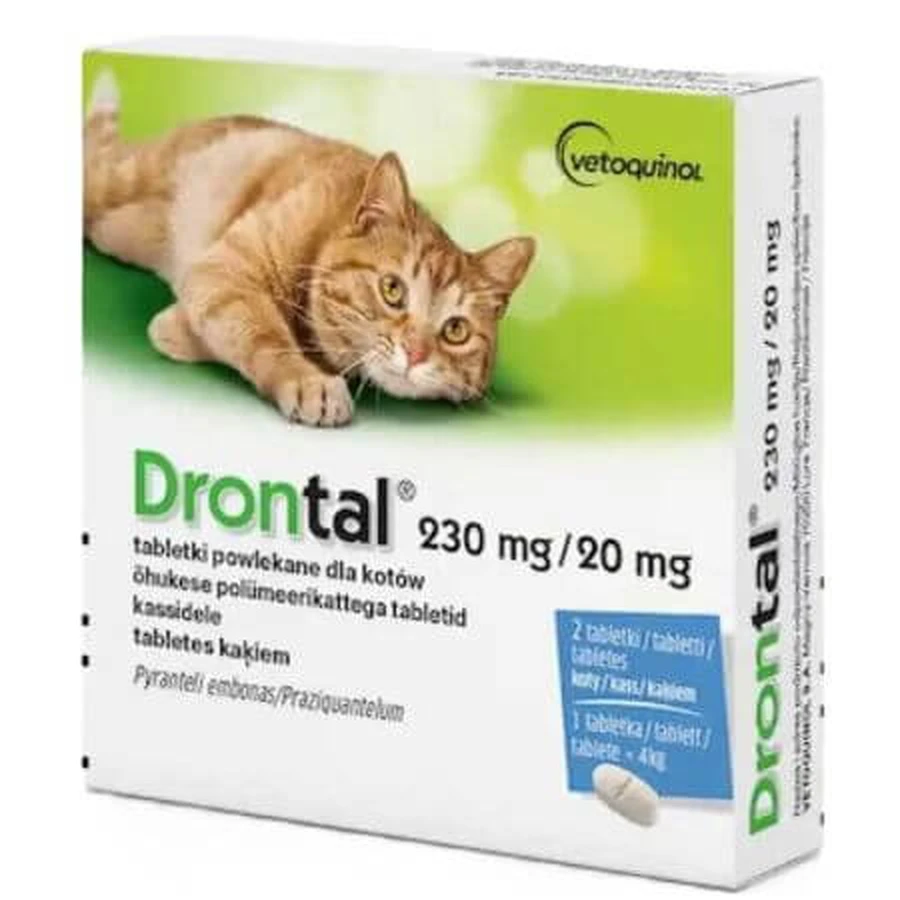 Drontal Cat Internal Antiparasitic for Cats, 3x2 tablets, Bayer Vet