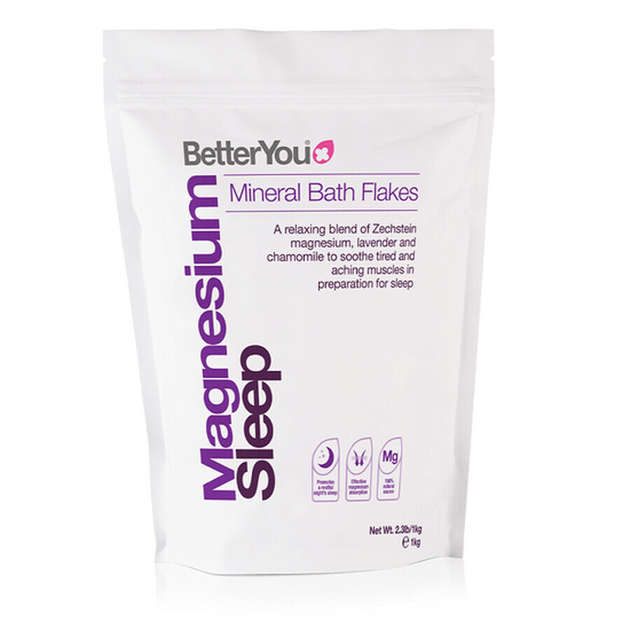 Bath flakes with magnesium, lavender and chamomile, 1000g, BetterYou