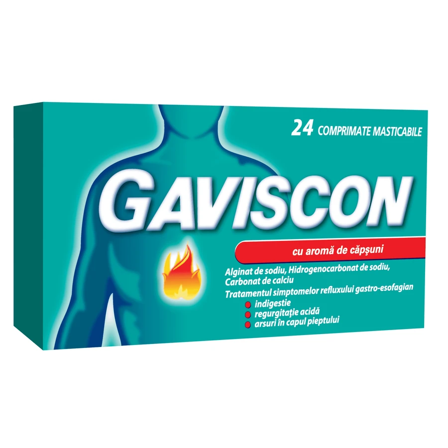 Gaviscon Erdbeere, 24 Kautabletten, Reckitt Benckiser