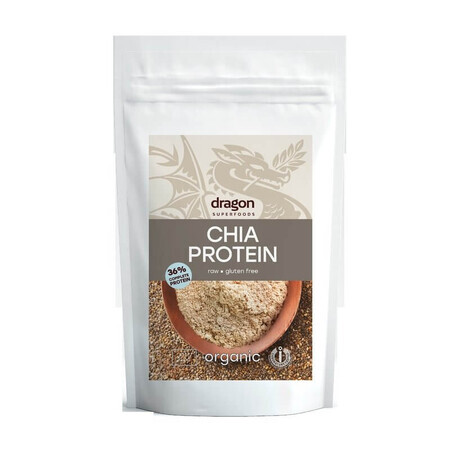 Poudre de protéine de chia crue Bio, 200 g, Dragon Superfoods