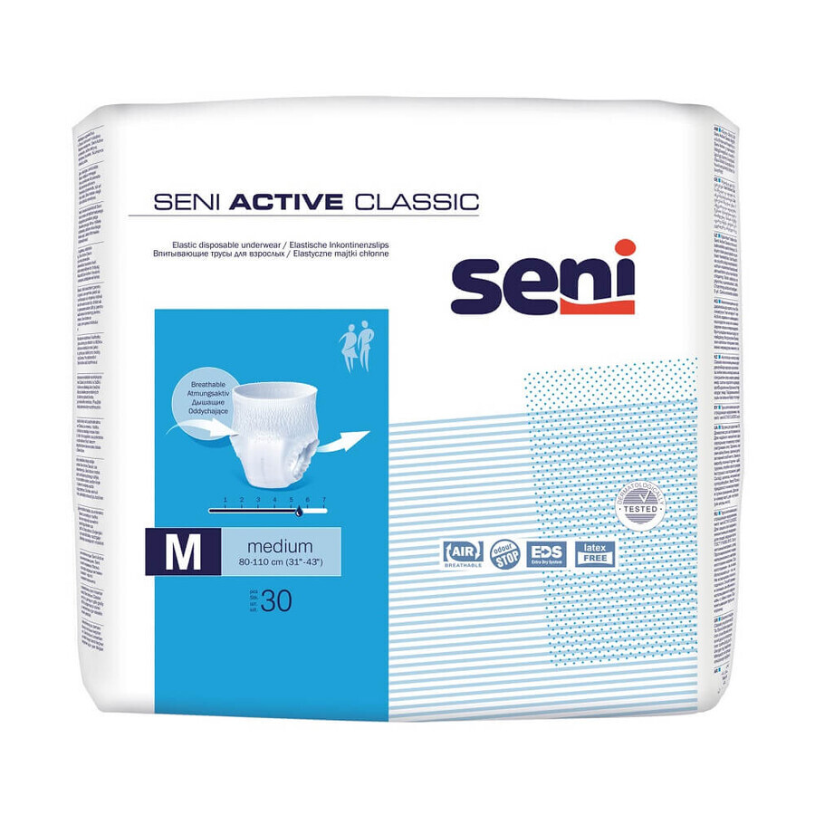 Absorberend elastisch kompres, Medium, 30 stuks, Seni Active Classic