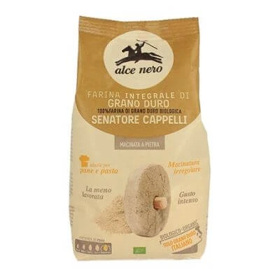 Senatore Cappelli gemalen biologische volkoren bloem 500 g