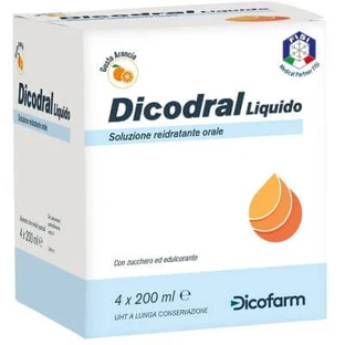 Dicodral vloeibare orale rehydratieoplossing 4 x 200 ml