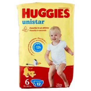 Huggies unistar base 6 luiers 6 pakken van 12