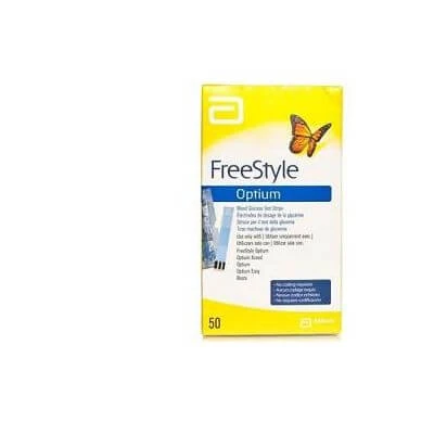 Freestyle optium bloedglucose teststrips 25 stuks